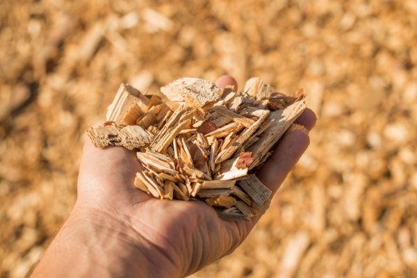 Wood Chips Spreading in Clearfield