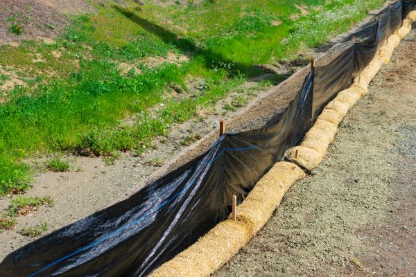 Straw Wattle Installation in Clearfield